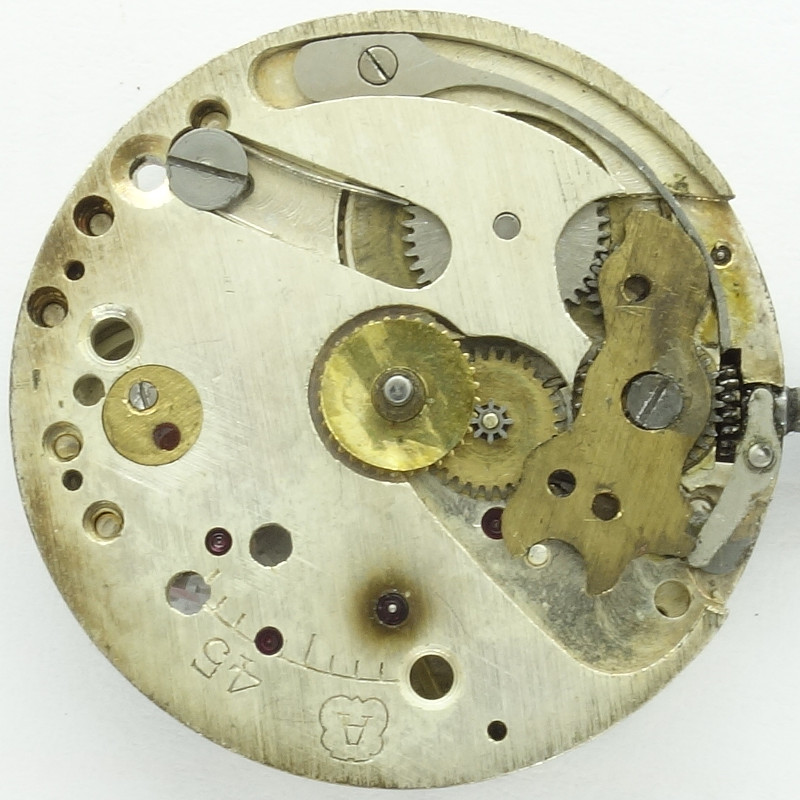 Arogno 45: dial side, 15 jewels version
