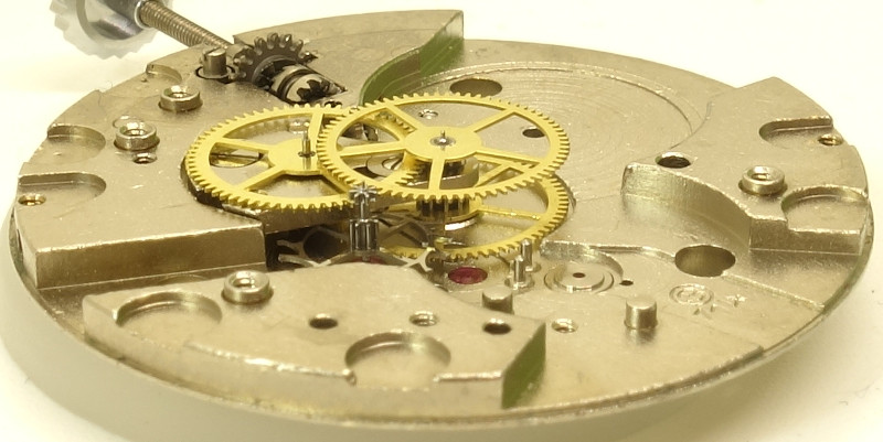 side view of the gear train