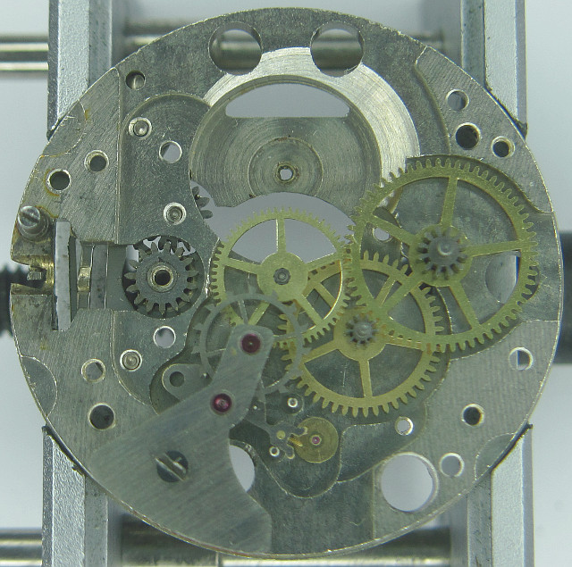 Gears with lever- and escapement wheel cock