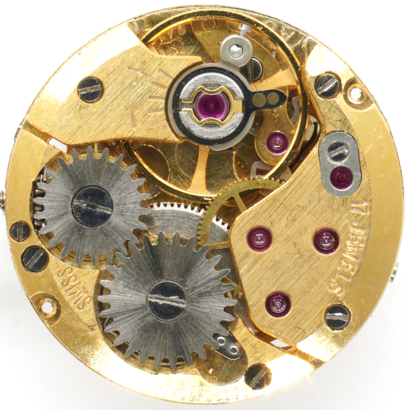 Gold-colored version with Glucydur balance wheel ETA 2412: Gold-colored version with Glucydur balance wheel