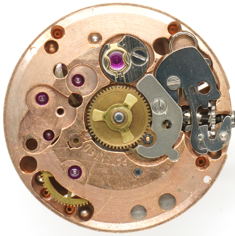 dial side, copper-colored finish ETA 2412: dial side, copper-colored finish
