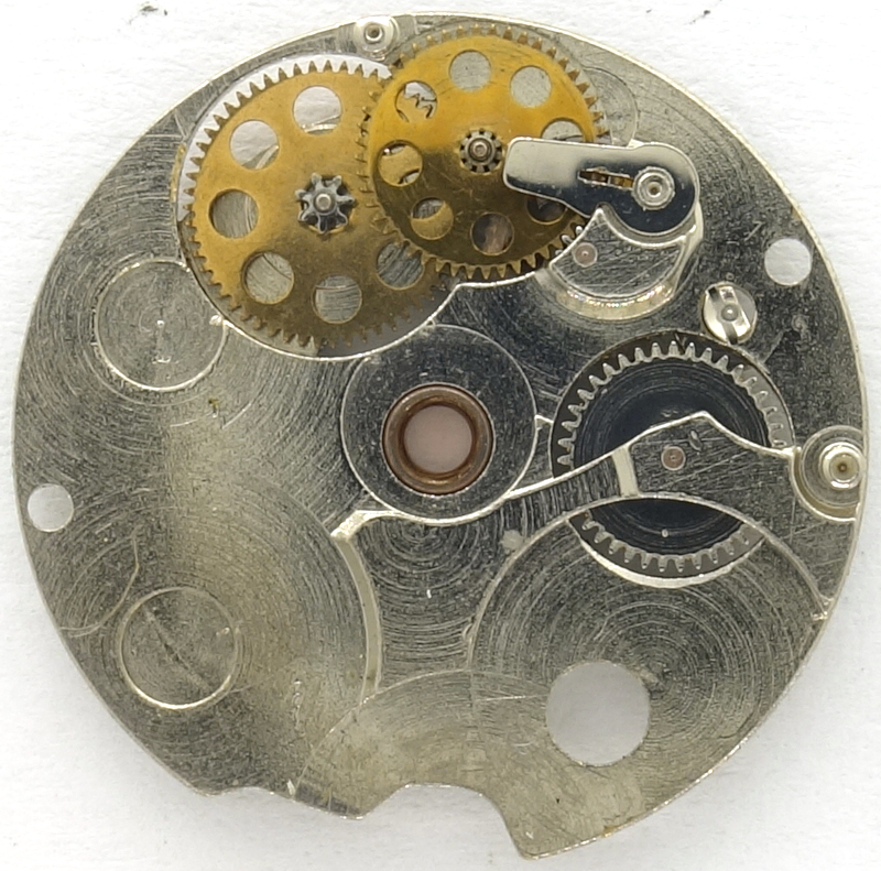 gear train of the selfwinding module ETA 2472: gear train of the selfwinding module