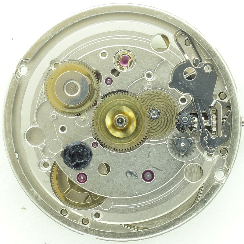 ETA 2824-2: dial side with date mechanism