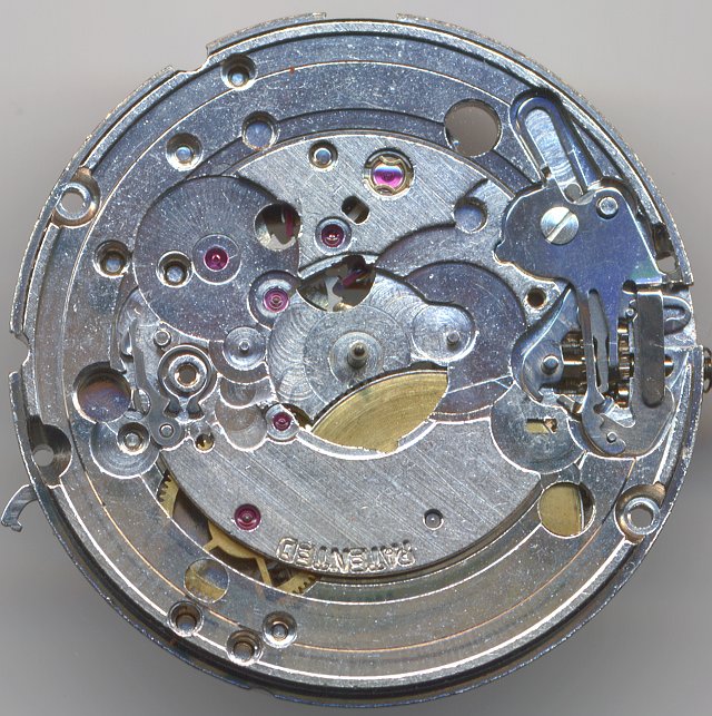 ETA 2873: dial side view without date mechanism