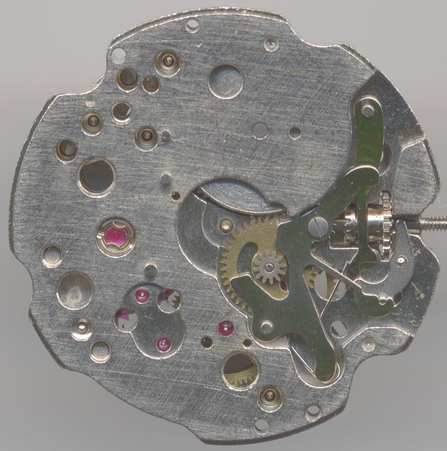 dial side view without date mechanism
