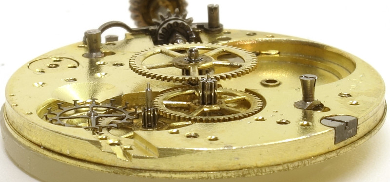 side view of the gear train FHF 11 1/2''' (2): side view of the gear train