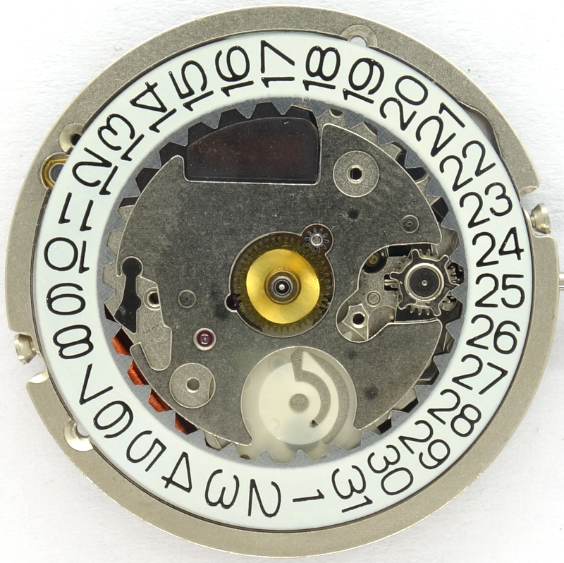 open calendar mechanism Junghans 669.31: open calendar mechanism