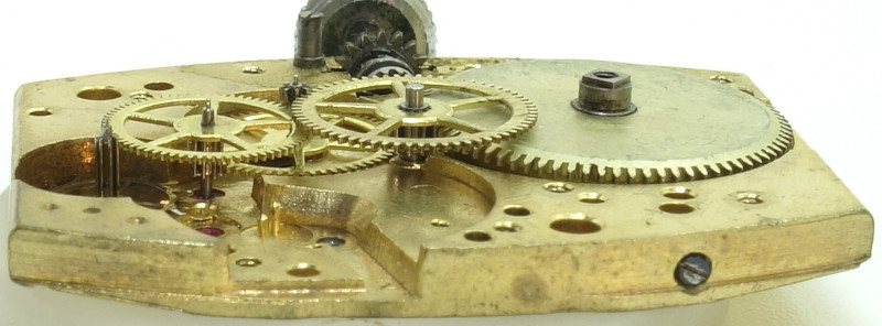 side view of the gear train PUW 500: side view of the gear train