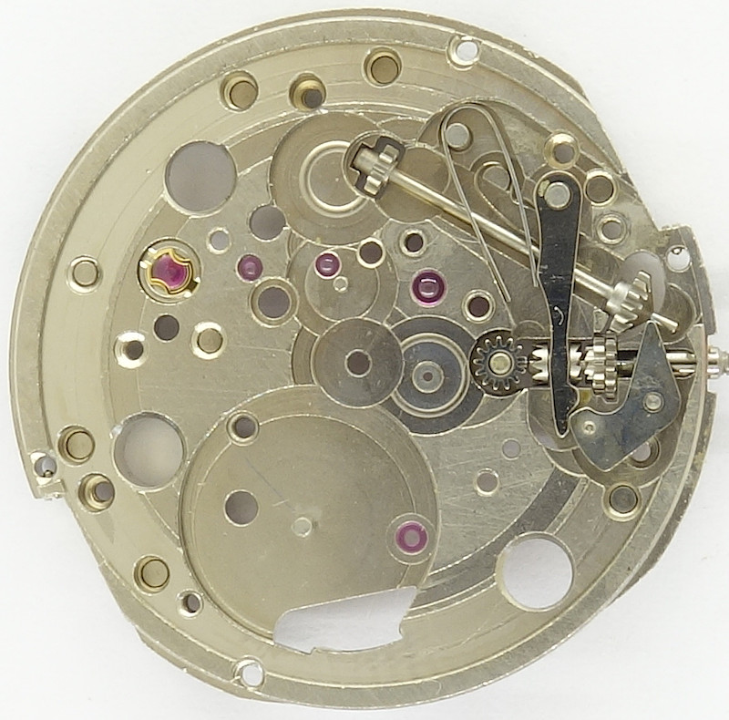 empty dial side, crown in date setting position