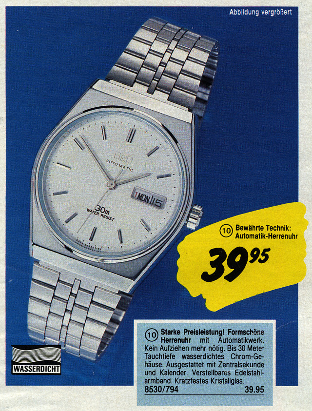Q&Q 2604: German advert (Neckermann) from the mid 1980ies