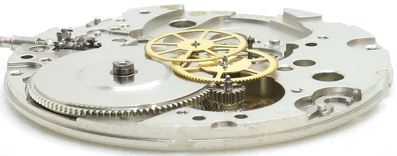 side view of the gear train Sea-Gull ST2130: side view of the gear train