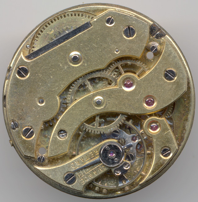 Pocket watch movement with Breguet hairspring