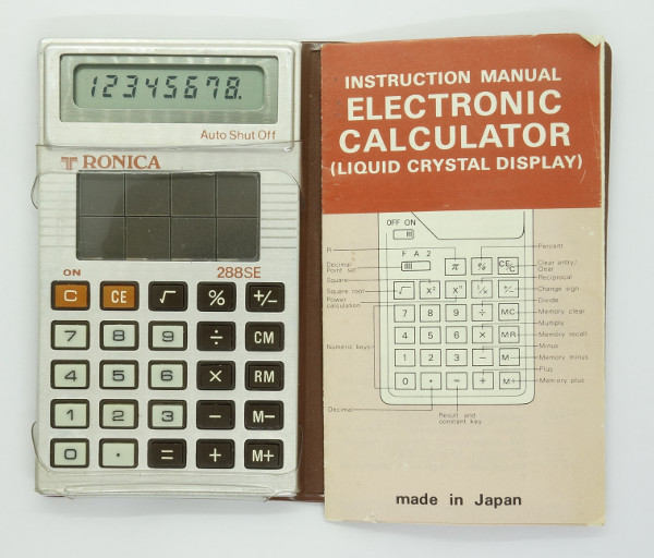 Tronica 288SE - One of the earliest solar powered calculators