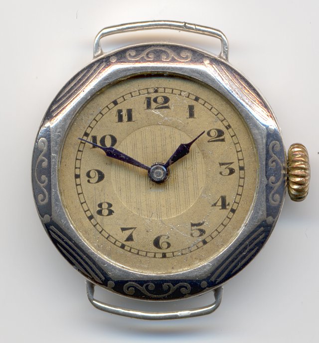 unmarked ladies' or gents watch  (probably not with original movement)