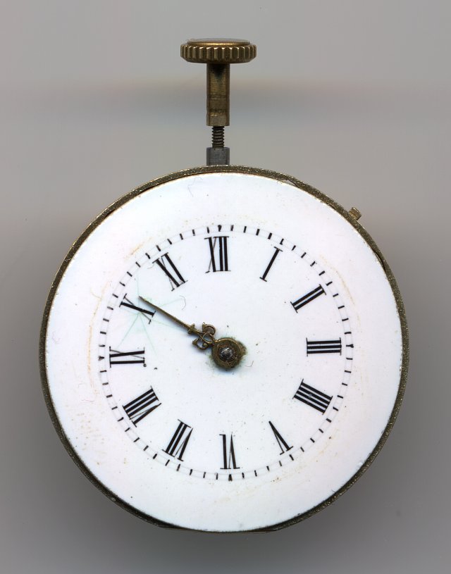 Movement with cylinder escapement: unmarked pocket watch